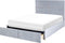 VERNOYES - Bed met opbergruimte - Lichtgrijs - 140 x 200 cm - Fluweel