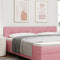 vidaXL - Hoofdbord - Met - Knopen - Roze - 200 - cm - Velvet