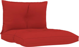 vidaXL - Palletkussens - 2 - st - stof - rood