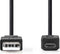 Nedis CCGP60500BK50 - USB A naar USB 2.0 micro kabel - 500 cm - Zwart