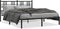 vidaXL - Bedframe - met - hoofdbord - metaal - zwart - 160x200 - cm