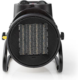 Nedis Industrieel ontwerp ventilatorkachel - 1000 / 2000 W - Instelbare thermostaat - 2 Warmte Standen - Geïntegreerde handgrepen - Geel