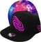 Capiche® Snapback Pet Heren – Galaxy Mix – Zwart & Paars – Verstelbaar met Druksluiting – Sportcap – Baseball Cap – Mannen Cap