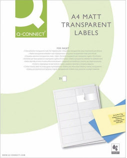 Klevende etiketten Q-Connect KF00228 Transparant