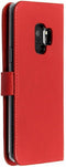 Selencia Galaxy S9 - Echt Lederen Bookcase - 3 Pashouders - Rood