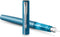 Parker Vector XL vulpen | metallic groenblauwe lak op messing met chroom detail | medium penpunt met blauwe inkt navulling