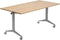 Universele klaptafel breed 160cm diep 80cm bladkleur licht eiken framekleur wit (ral9010)