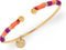Scmyk BG-263 - Armband Bangle - Goudkleurig met oranje en roze draad