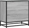 vidaXL - Nachtkastje - 60x31x60 - cm - bewerkt - hout - en - metaal - grijs - sonoma