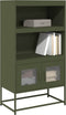 vidaXL - Hoge - kast - 68x39x123 - cm - staal - olijfgroen