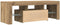 vidaXL - Tv-meubel - met - LED - 120x36,5x40 - cm - bewerkt - hout - artisanaal - eiken