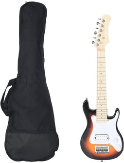vidaXL - Gitaar - voor - kinderen - elektrisch - met - tas - 3/4 - 30" - bruin - en - wit