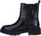 Geox Zwarte Chelsea Boots - Korte Dameslaars - Leer - Zwart