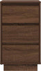 vidaXL - Nachtkastje - met - LED-verlichting - 38x34x65 - cm - bruin - eiken