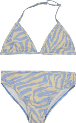 Raizzed R122-MAUI - Meisjes Bikini - Zebraprint - Lichtblauw