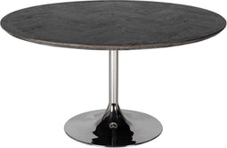 Richmond Interiors Eettafel Blackbone silver 140Ø (Black rustic)
