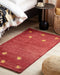 YARALI - Modern vloerkleed - Rood - 80 x 150 cm - Wol