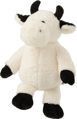 J-Line Koe Pluche Ecru/Zwart Medium