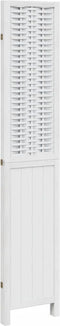 vidaXL - Kamerscherm - met - 3 - panelen - massief - paulowniahout - wit