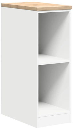 vidaXL - Garagekast - 30x51x85 - cm - massief - grenenhout - wit