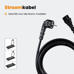 Moovv Stroomkabel 4 Meter - Extra Lange Voedingskabel - Geschikt voor Alle Moovv Modellen