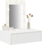 vidaXL - Wandkaptafel - met - LED-verlichting - - - Wit