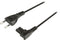 Valueline Stroomkabel met C7 / 8-vormige plug - haaks / zwart - 2 meter