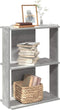 vidaXL - Boekenkast - 3-laags - 60x30x80 - cm - bewerkt - hout - betongrijs