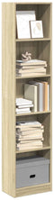 vidaXL - Boekenkast - 40x24x176 - cm - bewerkt - hout - sonoma - eikenkleurig