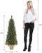 Black Box Trees Gerlos - Smalle Kunstkerstboom in Pot met Warm Witte LED Verlichting - H120 x Ø51 cm - Groen