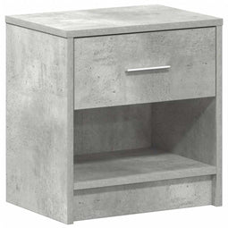 vidaXL - Nachtkastje - met - lade - 39x28x41 - cm - betongrijs