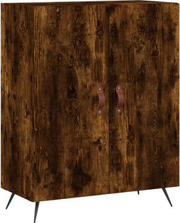 vidaXL - Dressoir - 69,5x34x90 - cm - bewerkt - hout - gerookt - eikenkleurig