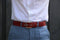 BENDL Broekriem - Brandweerslang - Robuust - Vegan - Unisex - Rood/Zilver - 4x85 cm