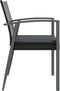 vidaXL - Tuinstoelen - 2 - st - met - kussens - 56,5x57x83 - cm - poly - rattan - zwart