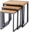 Riviera Maison Bijzettafel - Shelter Island End Table - Set Van 3 Stuks - Zwart