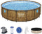 Bestway - Power Steel Swim Vista - Opzetzwembad inclusief filterpomp en accessoires - 488x122 cm - Houtprint - Rond