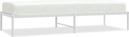 vidaXL - Bedframe - metaal - wit - 75 - x - 190 - cm