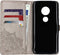 Hoesje Met Pasjeshouder Geschikt voor Motorola Moto G7 Play - Mandala Bookcase - Grijs