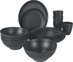 Bo-Camp - Industrial - Servies - Orville - 16 Stuks - Antraciet