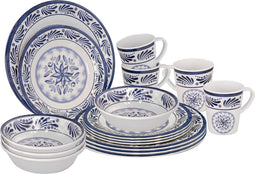 Bo-Camp - Servies - 16 Stuks - Old Dutch - Blauw/Wit