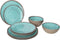 Bo-Camp - Servies - Halo - 12 Stuks - Aqua