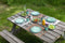 Bo-Camp - Servies - Halo - 12 Stuks - Aqua