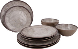 Bo-Camp - Servies - Halo - 12 Stuks - Beige