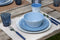 Bo-Camp - Servies - Mix & Match- 16 Stuks - Blauw