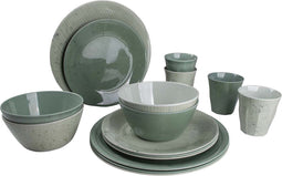 Bo-Camp - Servies - Mix & Match- 16 Stuks - Groen