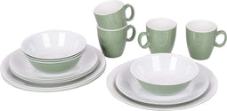 Bo-Camp - Servies - Two-tone - 16 Stuks - Groen