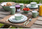Bo-Camp - Servies - Two-tone - 16 Stuks - Groen