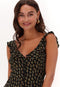 Colourful Rebel Esme - Blouse Jurk - Wijduitlopende fit mouwloos met striksluiting - M