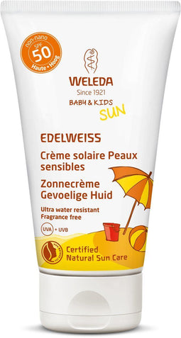 WELEDA Edelweiss Zonnecrème Gevoelige Huid SPF50 - Baby & Kind - 50ml