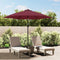 vidaXL - Parasol - met - metalen - paal - 300 - cm - bordeauxrood